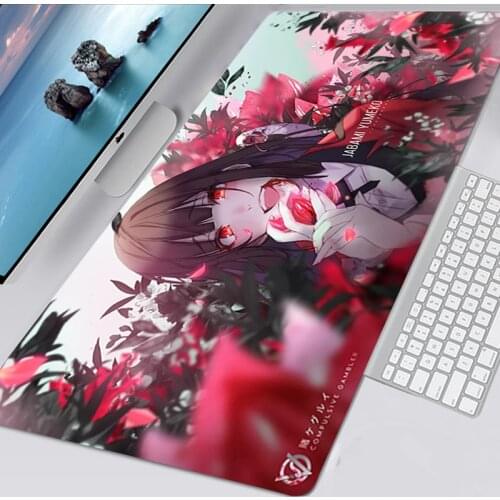 Anime Kakegurui Yumeko Jabami Mousepad Kawaii Gaming Accessories Non-slip Mouse Pad Gamer Mausepad Keyboard Mat Tapis De Souris