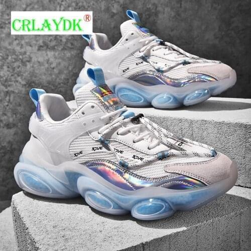 CRLAYDK Men Fashion Sneakers Trail Running Shoes Mesh Breathable Casual Tennis Sport for Youth Boys Increased Students Walking
