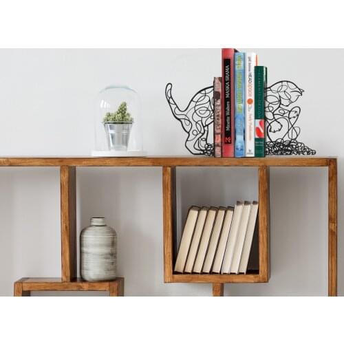 YAVRU KEDİ METAL KİTAP TUTUCU KİTAPLIK DEKOR ŞIK DEKORATİF 16x25 CM