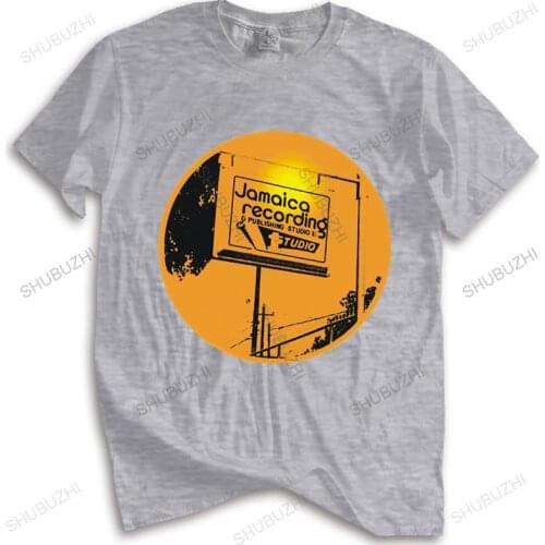 Fashion brand t shirt mens loose STUDIO 1 CIRCLE LOGO dub reggae trojan records vinyl ska blue beat new fashion tee-shirt