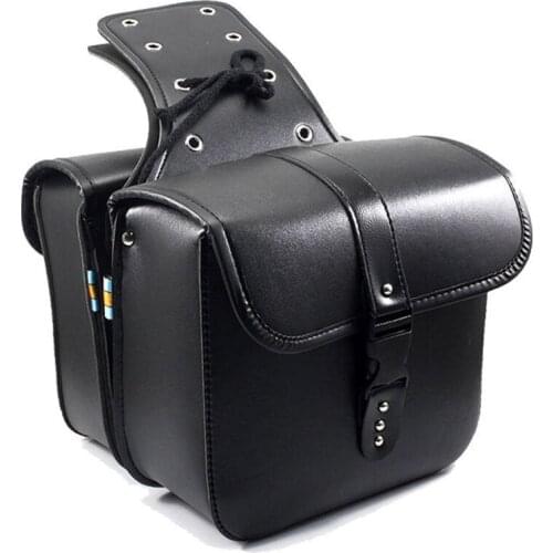 Motorcycle Saddle Bag PU For Mortorcycle Large Capacity Pouch Pair Side Storage