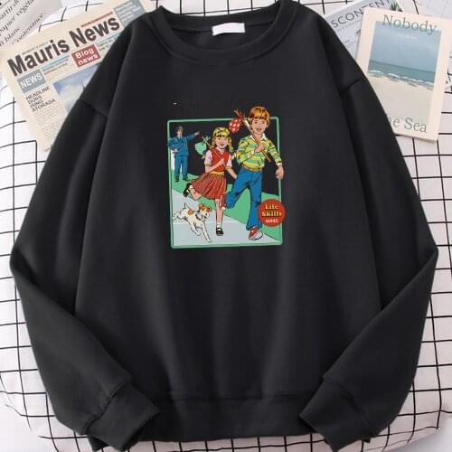 Hot Sale LetS Run Away From Cut Problems Print MenS Hoodies Warm Casual Tops Thick Fashion Hooded Oversized Hip Hop Mens Hoody