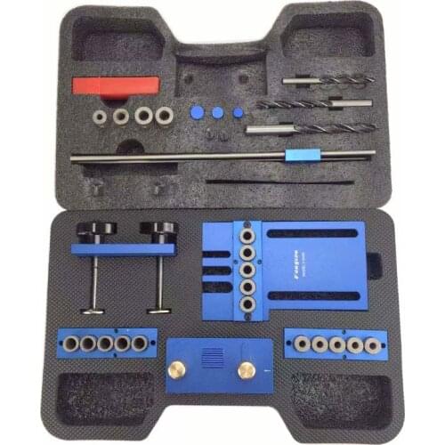 Wood Dowel Drilling Position Jig log tenon hole punch Wood Working Tool Drill Guide Kit Locator Dowelling Jig Set