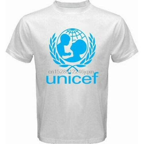 Neu T Shirt Grobe S To 3XL Unicef Un Classic Logo Symbol Who MenS White Custom Printed Tee Shirt