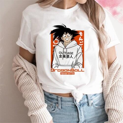 New Anime Dragon Ball Kawaii Funny Women T-shirts Cartoon T Shirt Harajuku Ullzang Graphic Short Sleeve Top Tees Female