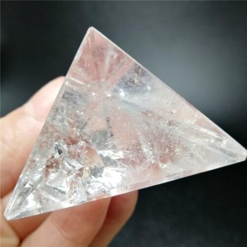 New Product Natural Transparent Quartz Crystal Pyramid Clear Reiki Healing Natural white crystal Pyramid raw stone polishing
