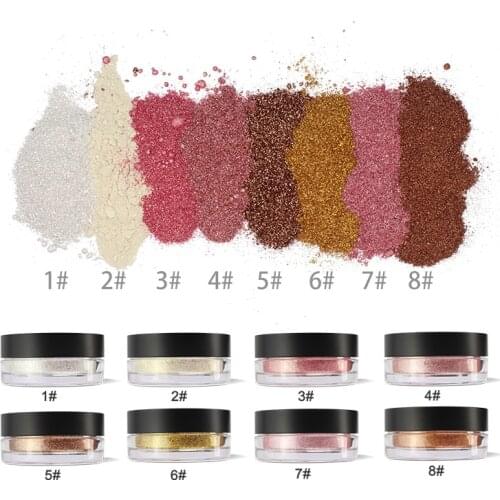 Single Glitter Liquid Eyeshadow Packaging No Logo Loose Glitter Eyeshadow with Brush Private Label