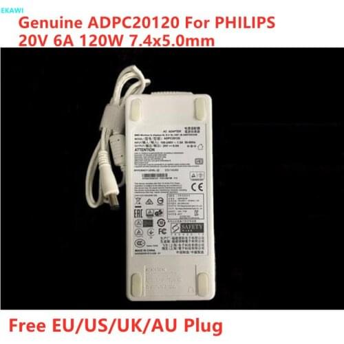 Genuine ADPC20120 20V 6A 120W Power Supply AC Adapter Charger for PHILIPS 349X7FJEW EX3501-T AG271QG BENQ Monitor Laptop Adapter