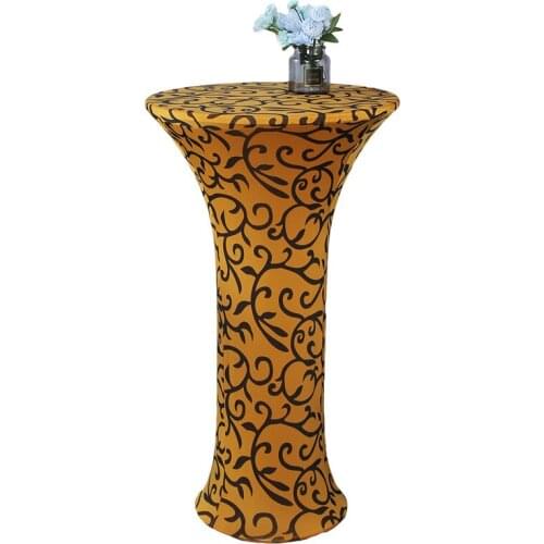Printing Siamese round Cocktail table cover Home Hotel Table elasticity tablecloth wedding party table deco protector customize