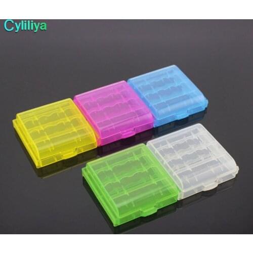 500pcs AA/AAA/14500/10440 Battery Storage Container Battery Holder Plastic Battery Storage Case Box Carrying Box