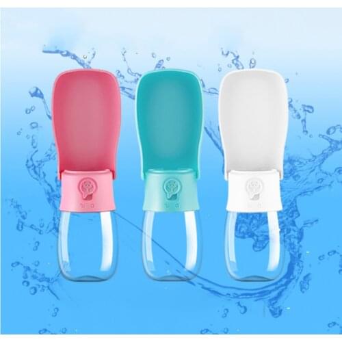 Portable Pet Water Bottle Dispenser for Dog Cat Puppy Travel Feeder Tray Bowl