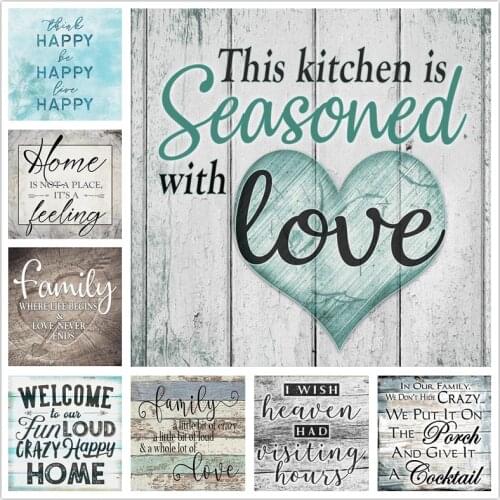 Retro Home Decorative Painting Diamond Painting Romance English Letter 5D DIY Full Diamond Embroidery Mosaic Cross Stitch