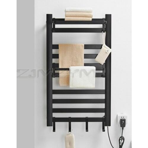 Electric heated towel rack, bathroom towel drying rack, heated bath towel rack, intelligent constant temperature free punching