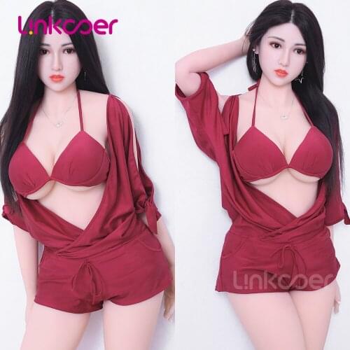 Linkooer 165cm Silicone Sex Dolls Lifelike Vagina Adult Toys Korean Pretty Body TPE Sexy Breast Ass 2 Holes for Sex Anus Vagina