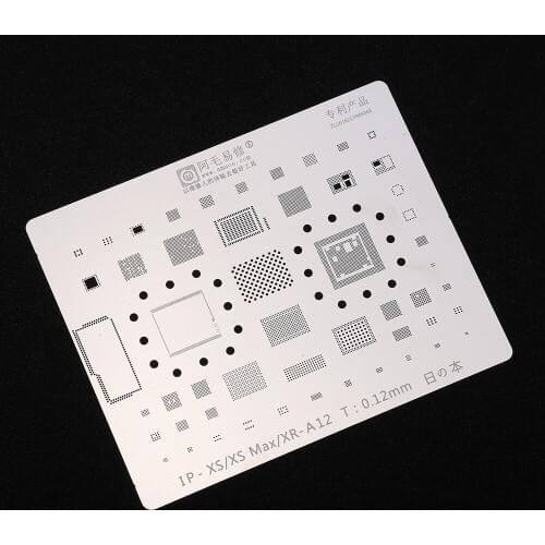 BGA Reballing Stencil for iPhone XR/XS/XS MAX/X/8/8P/7/7P/6S/6SP/6/6P Motherboard CPU IC Chip Solder Template BGA Rework Tools