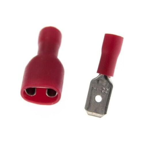 1Set/2Sets 22-18 AWG 16-14AWG Female Male Electrical Wiring Connector Insulated Crimp Terminal Spade Blue Red