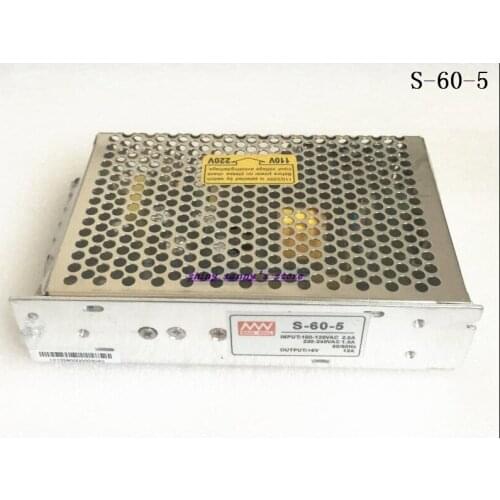 1Pcs S-60-5 60W 5V 12A AC to DC Converter Single Output Switching Power Supply Brand New
