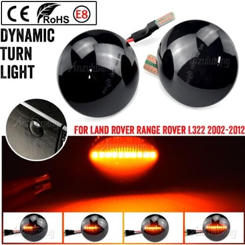 2Pcs Led Side Marker Dynamic Led Sequential Turn Signals Side Lamp Flowing Panel Led Light for Land Rover Range Rover L322 02-12