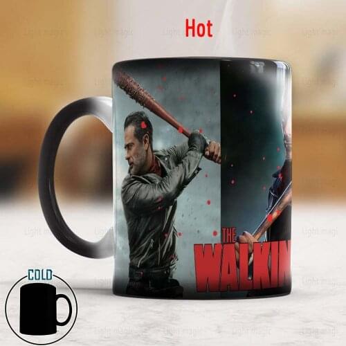 2021 Walking Dead Negan Coffee Mug 11oz Magic Creative Ceramic Color Changing Mug Friends Gift Tea Cup