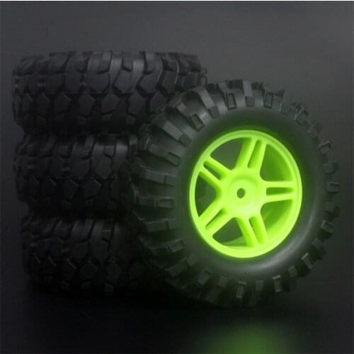 4x 1.9Inch 96mm Rubber Tires Plating Wheel Rims For D90 D110 SCX10 CC01 RC Rock Crawler Truck Climbing Off-Road Car