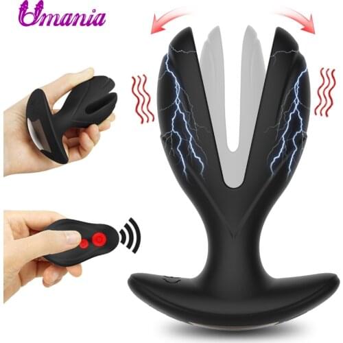 Vibrating Anal Plug with Electric Shock Pulse Vibrator Sex Toys For a Couple Prostate Massager for Men Women G-P Point Vibrators