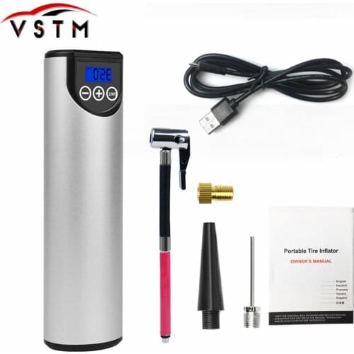 LED Light Car Inflator Pump 150psi LCD Digital Electric Tyre Pressure Gauge Bike Tire Inflatable Air Compressor USB Car Charger