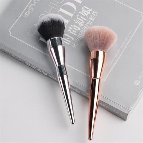 Large Size Single Piece Face Powder Blusher Cosmetic Makeup Electroplated Brush Beauty Tools E830