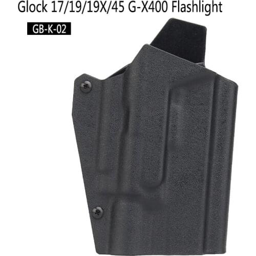Kydex IWB Gun Holster for Glock 17/19/19X/45 G-X400 Flashlight Pistol Case Holster Concealed Carry with Waist Clip QLS 19 22
