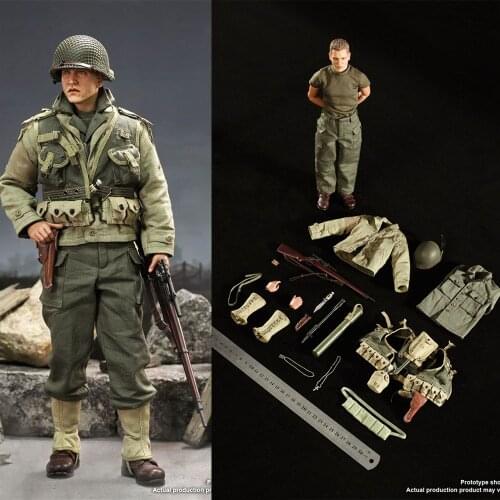 For Collection 1/6 Scale WWII US Army 2nd Ranger Battalion Male Solider Full Set Doll DID A80144 For Desktop Decoration Gift