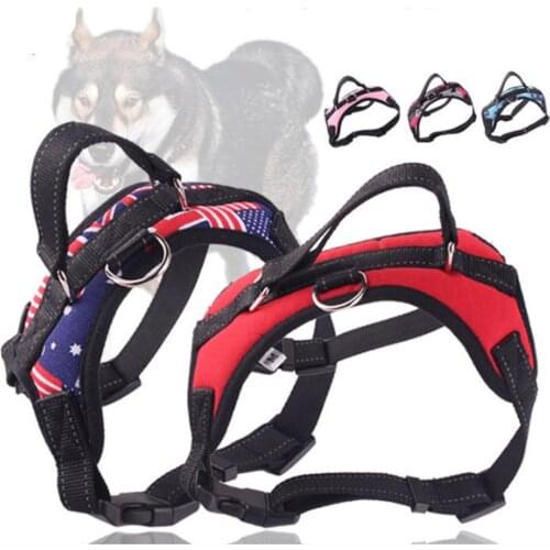 Small Medium Large Dog Harness k9 Reflective Collar Vest Harnesses For Dogs Pet Training Husky Alaskan Bulldog Breast-band