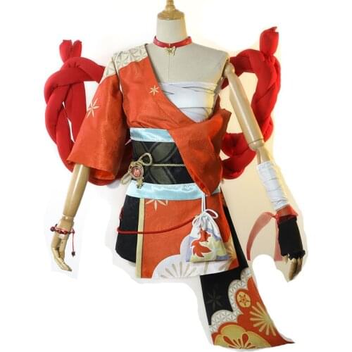 2021 Genshin Impact Yoimiya Cosplay Costume Carnival Halloween Women Hot Game lolita Japan Amine Outfit