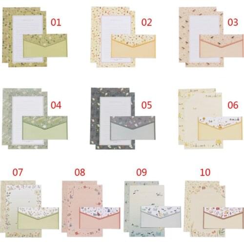 Creative Beautiful Letter Paper Envelope Floral Cute Cartoon Set Letterhead Small Fresh Gifts