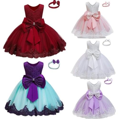 Lace Baby Girls Dresses 0-24M Infant Party Christening Dresses For Baby Girls 1st Year Birthday Dress Newborn Wedding Vestidos