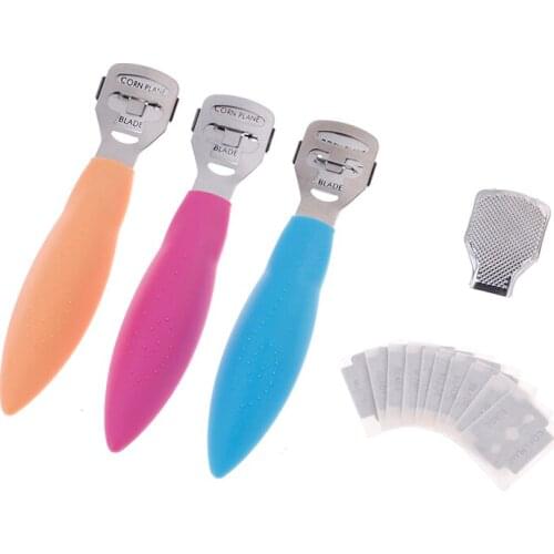 Foot Care Pedicure Machine Hard Skin Cutter Cuticle Remover Shaver+10 Foot Shaver Blades Set