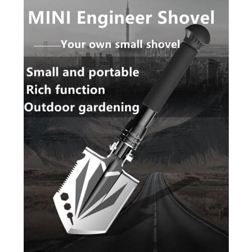 Mini Engineer Shovel Multifunctional Garden Outdoor Folding Military Camping Survival Tool and Equipment