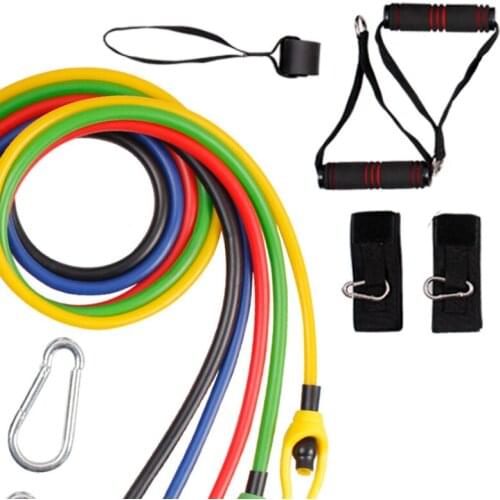 Fashionable Gym Tubes Resistance Belt Set Expander Yoga Fitness Exercise Bands With Handles