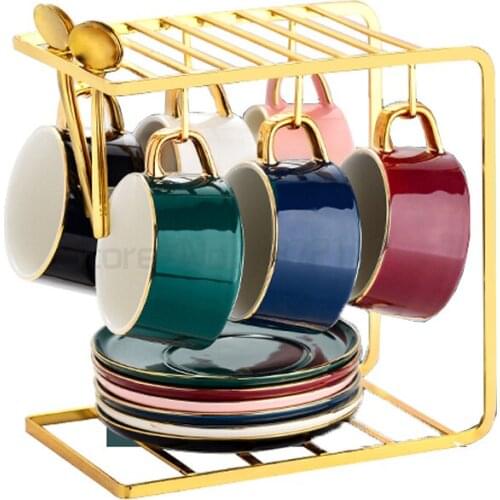 Exquisite coffee cup set European style small luxury living room water cup ceramic household afternoon tea set