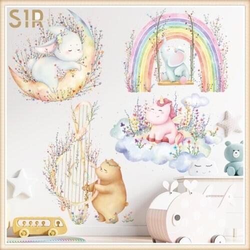 Wall DIY Sticker for Childrens Room Cartoon Kindergarten Wallpaper 3D Art Decal Sticker Child Room Wall Decor Anime Decor