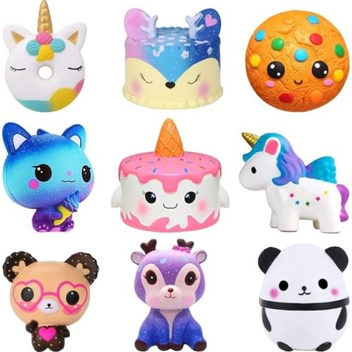 New Jumbo Squishy Kawaii Unicorn Horse Cake Deer Animal Panda Squishies Slow Rising Stress Relief Squeeze Toys for Kids