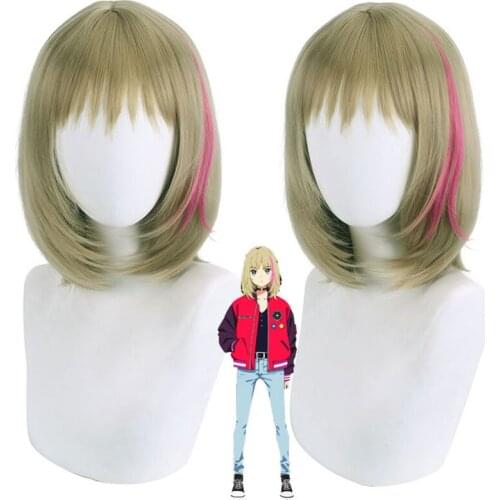 Cos Gift Anime WONDER EGG PRIORITY Wig Kawai Rika Green Rose Hair Cosplay Wig Role Play Halloween Hair Synthetic 35cm