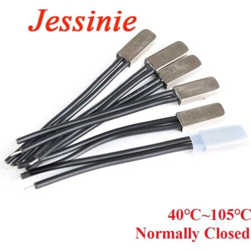 2pcs KSD9700 Temperature Control Switch Normally Closed NC 40~105 Degree Celsius 5A Metal Temperature Switch Thermal Protector