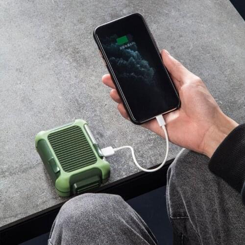 USB Mini Fan Rechargeable Waist Clip Fan with 3-Level Speed, Adjustable Wind Dir