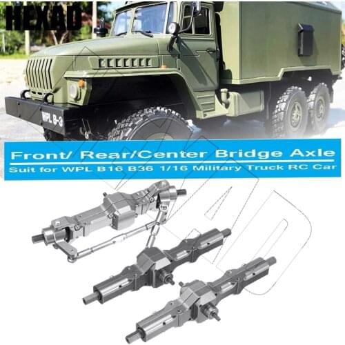 Suitable for WPL 1/16 B16 B36 6WD Replacement Upgrade Front/Rear/Axle Set Truck RC Auto Parts Aluminum Alloy Durable