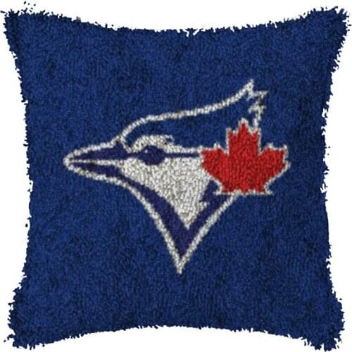 Football Embroidery Pillow Knoop Pakket Needlework Set Latch Hook Cushion Button Package Decor