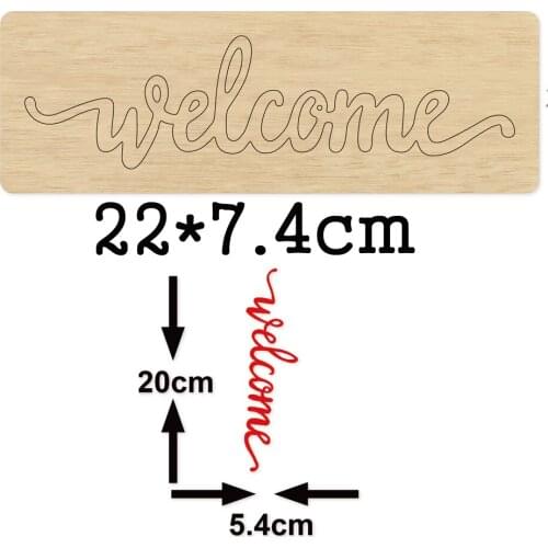 Welcome Letter Cutting Dies 2020 New Die Cut &Wooden dies Suitable for Common Die Cutting Machines on the Market