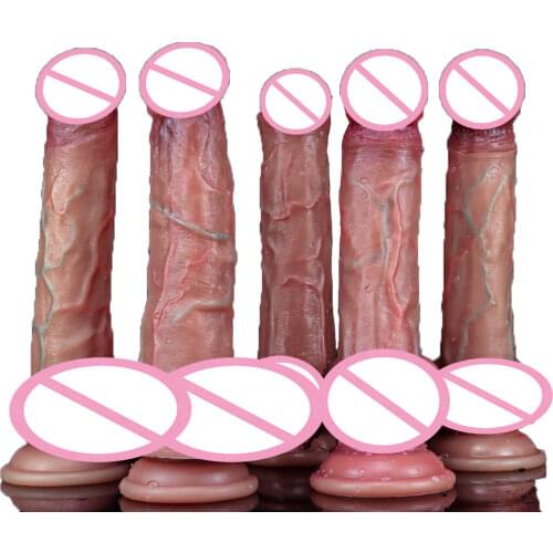 Realistic Dildos Foreskin Penis For Women Huge Sliding Skin Dildo With Testicular Fake Dick Masturbation Tools Lesbian Sex Toys
