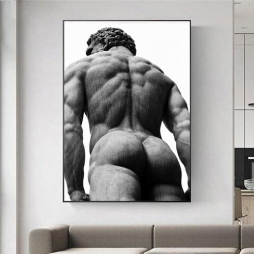 Renaissance Michelangelo Sculpture Art Posters And Prints Black White Wall Art Canvas Paintings Pictures Living Room Home Decor