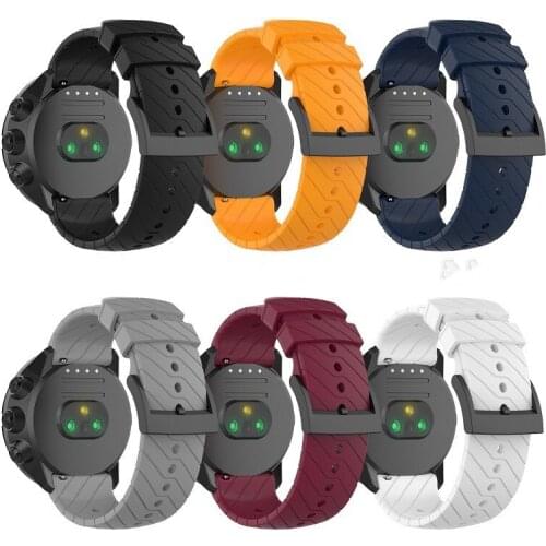 For Suunto 9 Baro Titanium Silicone Replacement Watchband Wrist Band Strap Copper Bracelet Compatible with Suunto Spartan Baro