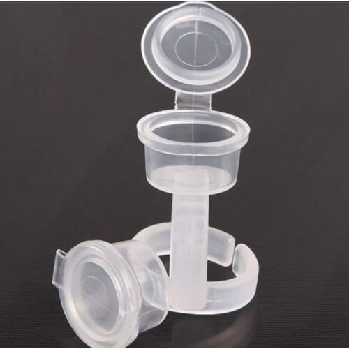 Medium Size Disposable Permanent Makeup pigment Ring cap 100pcs Tattoo Accessories ink ring cups