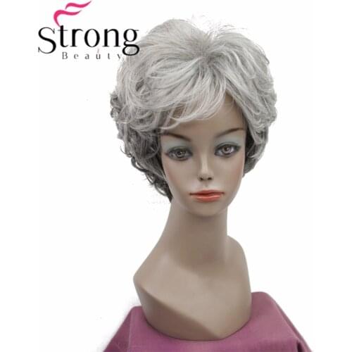 StrongBeauty Womens Wigs Fluffy Naturally Curly Short Synthetic Hair Full Wig